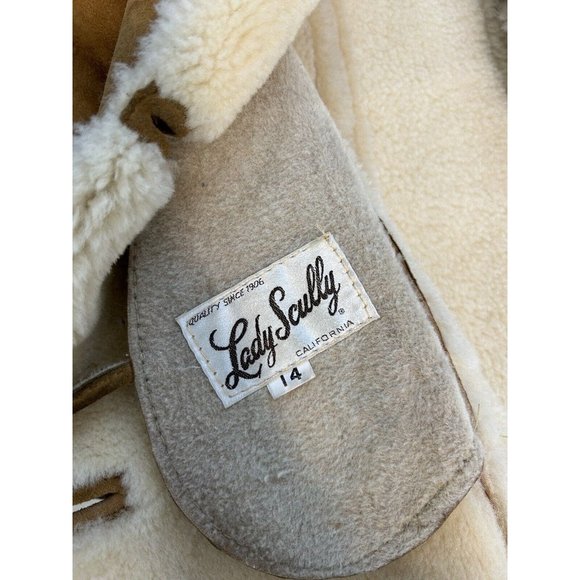 VTG 70s SCULLY California Shearling Suede Leather Marlboro Coat - Picture 7 of 7